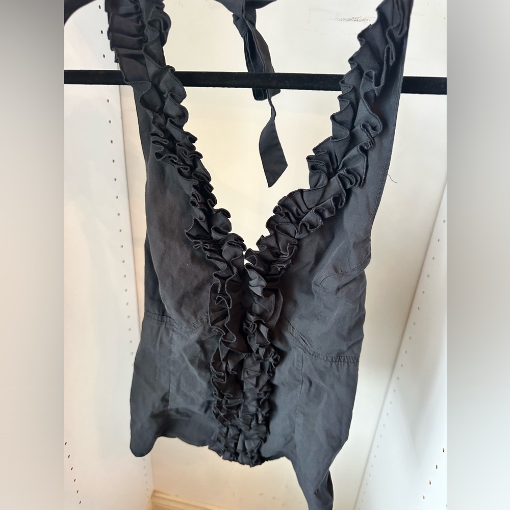 Size small halter top with ruffles